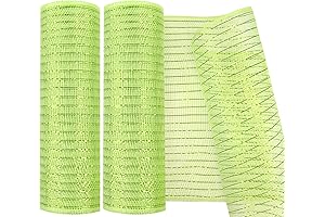 2 Pack 10 Inch Deco Mesh Ribbon for Wreaths