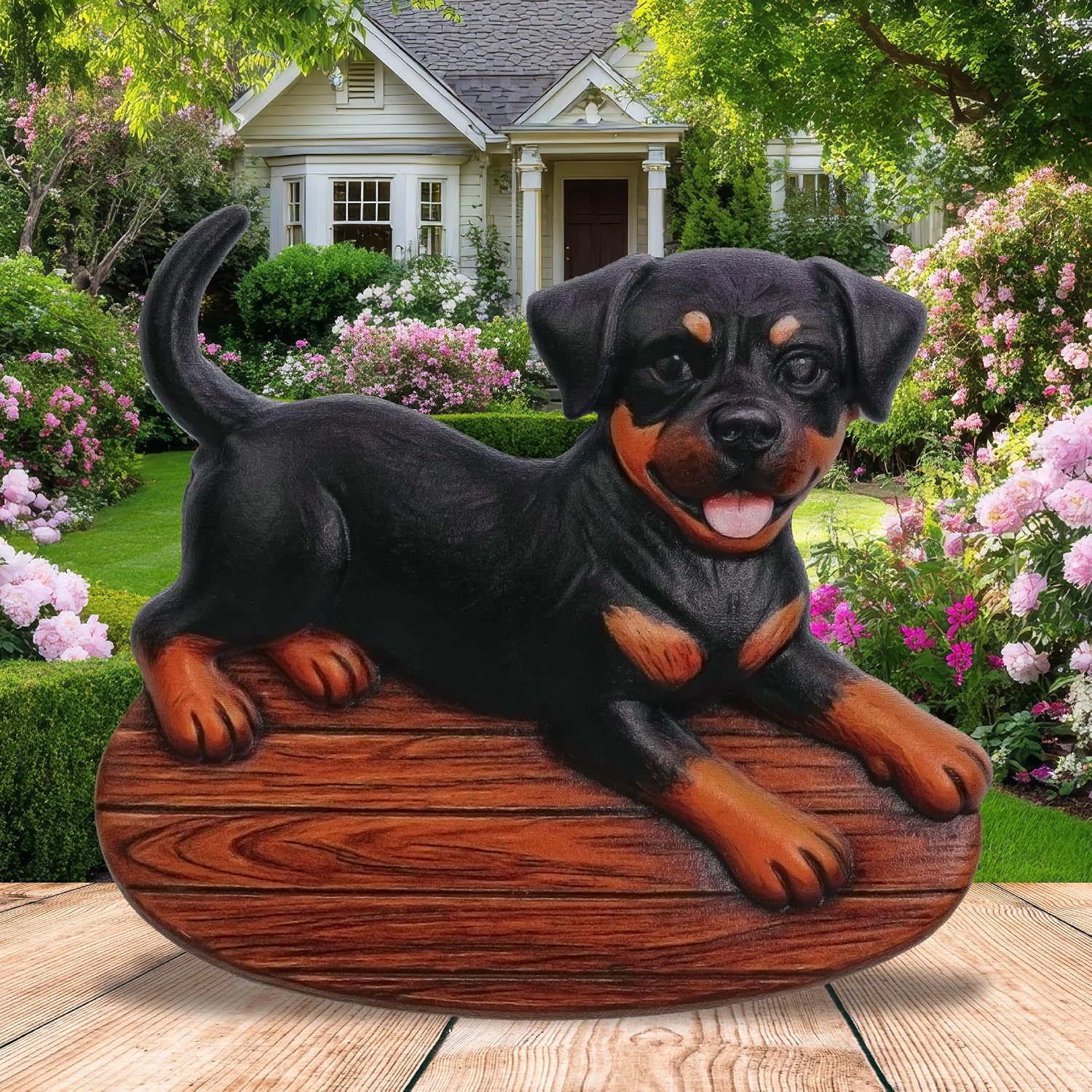 CoTa Global 3D Lying Rottweiler Dog Magnet for Fridge - UV Printed Polyresin Strong Fridge Magnet, Animal Magnets for Refrigerator, Locker, or Board, Pet-Themed Cute Magnets for Dog Lovers - 3 Inches image 2