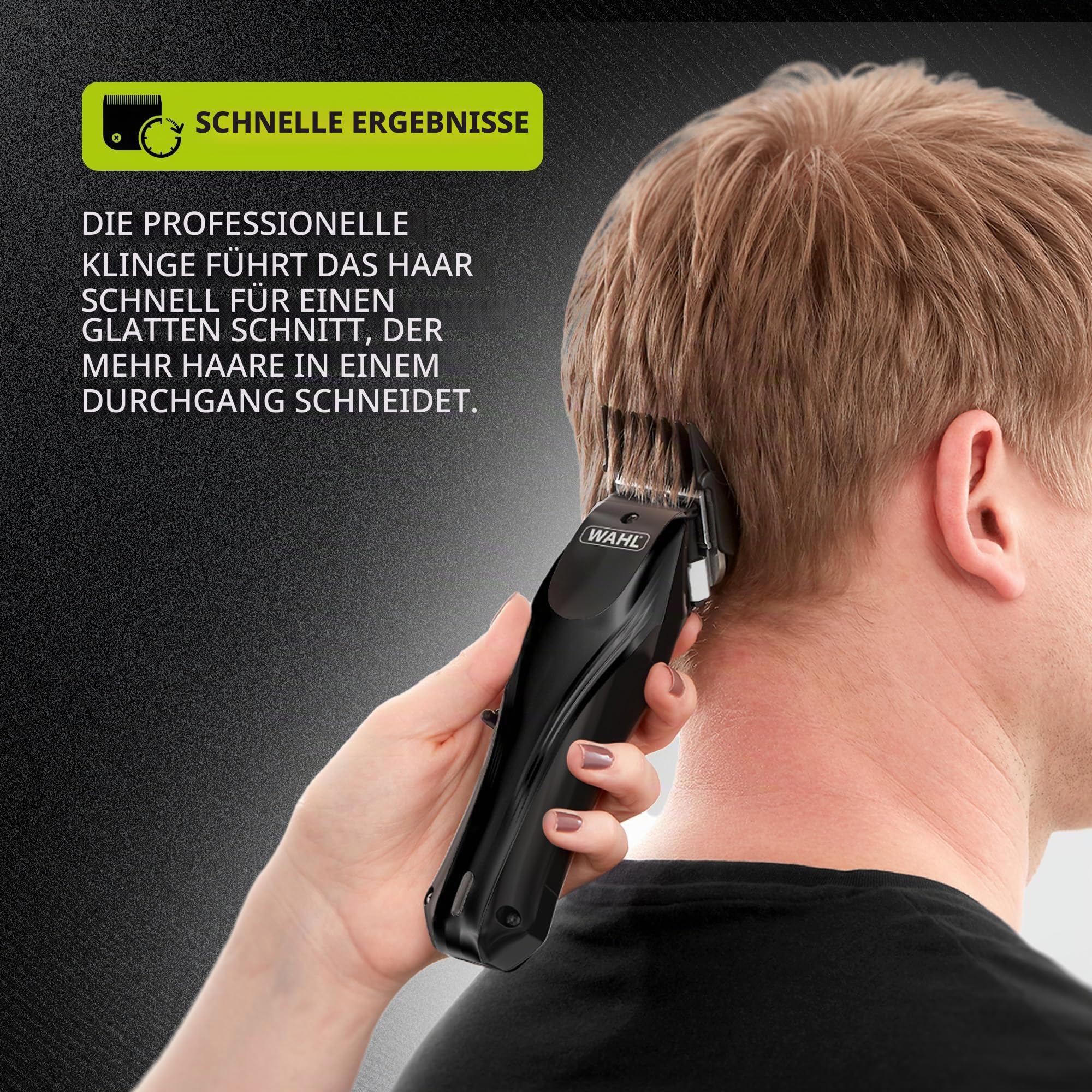WAHL Rapid Clip, Haarschneidemaschinen für Männer, USB-aufladbar, Ohr-/Nasenhaarentfernung, Verstellhebel, Komplette Haarschnitte zu Hause, Lithium-Ionen-Akku, ergonomischer Griff