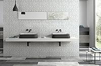 Vista 4 de Mosaico de vidrio para salpicaduras de cocina, pared de ducha de baño, etc., colección de burbujas, rondas mixtas, 12 x 12 x 5/16