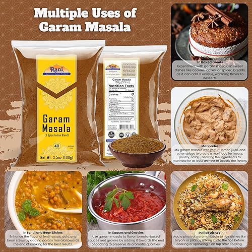 Vista 74 de Rani Garam Masala Mezcla de 11 especias indias de 3.5 onzas (3.53 oz) Caja de especias ~ Todo natural, sin sal Vegano Sin colores Apto