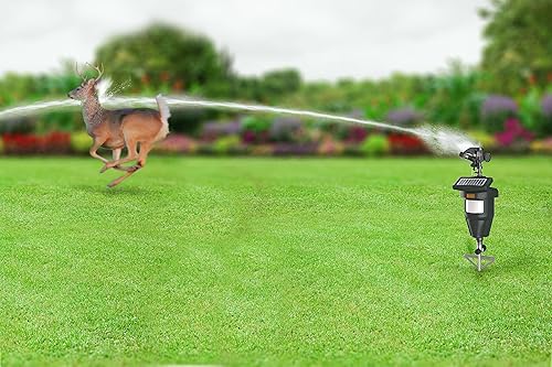 Miniatura 6 de BLACKDECKER Repelente de ciervos y repelente de gatos disuasorio de gatos alimentado por energía solar para jardín conejo y perro repelente para