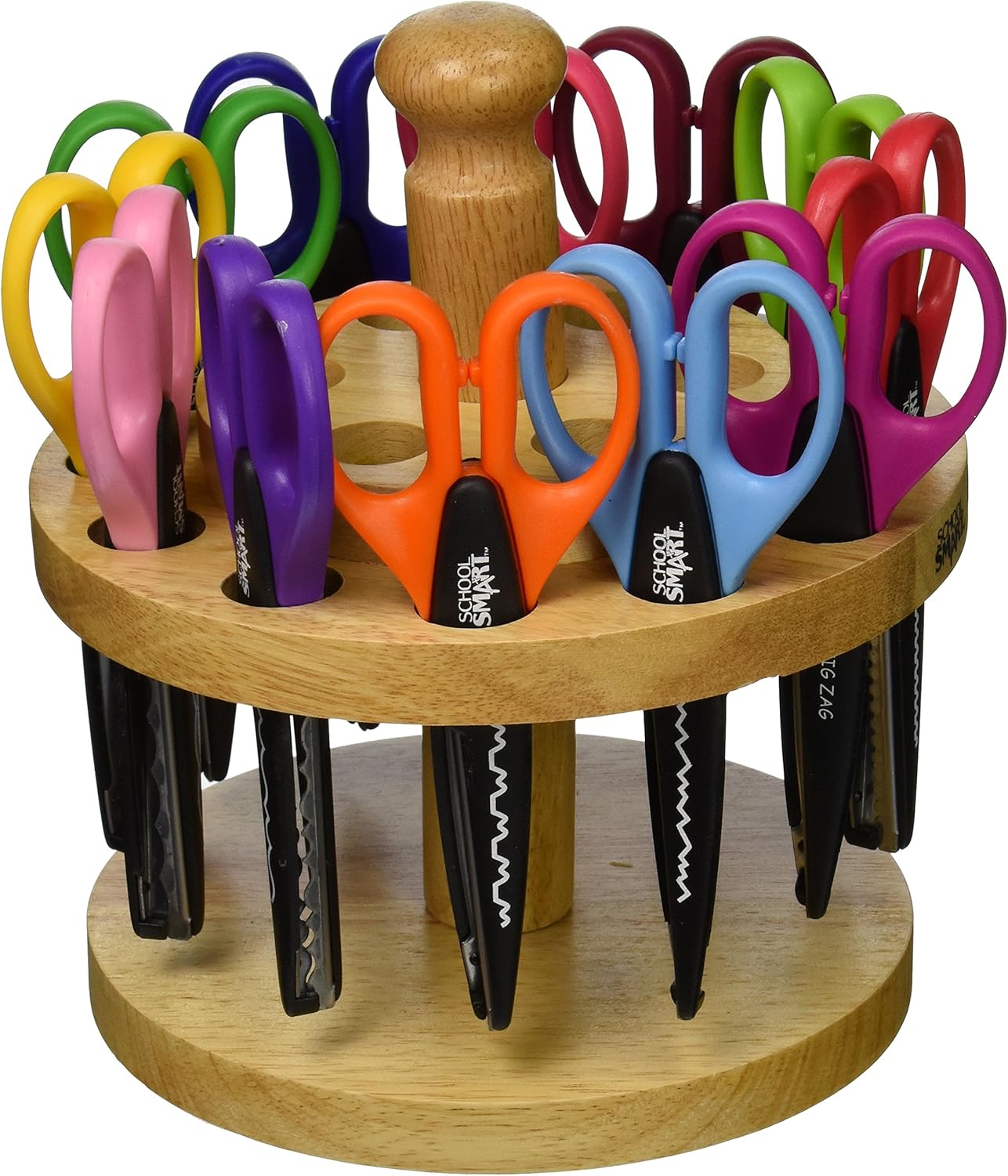 School Smart Paper Edger Scissors, 6-1/2 x 2-1/2 Inches, Assorted Colors, Set of 12 : Fiskars Scissors : Office Products