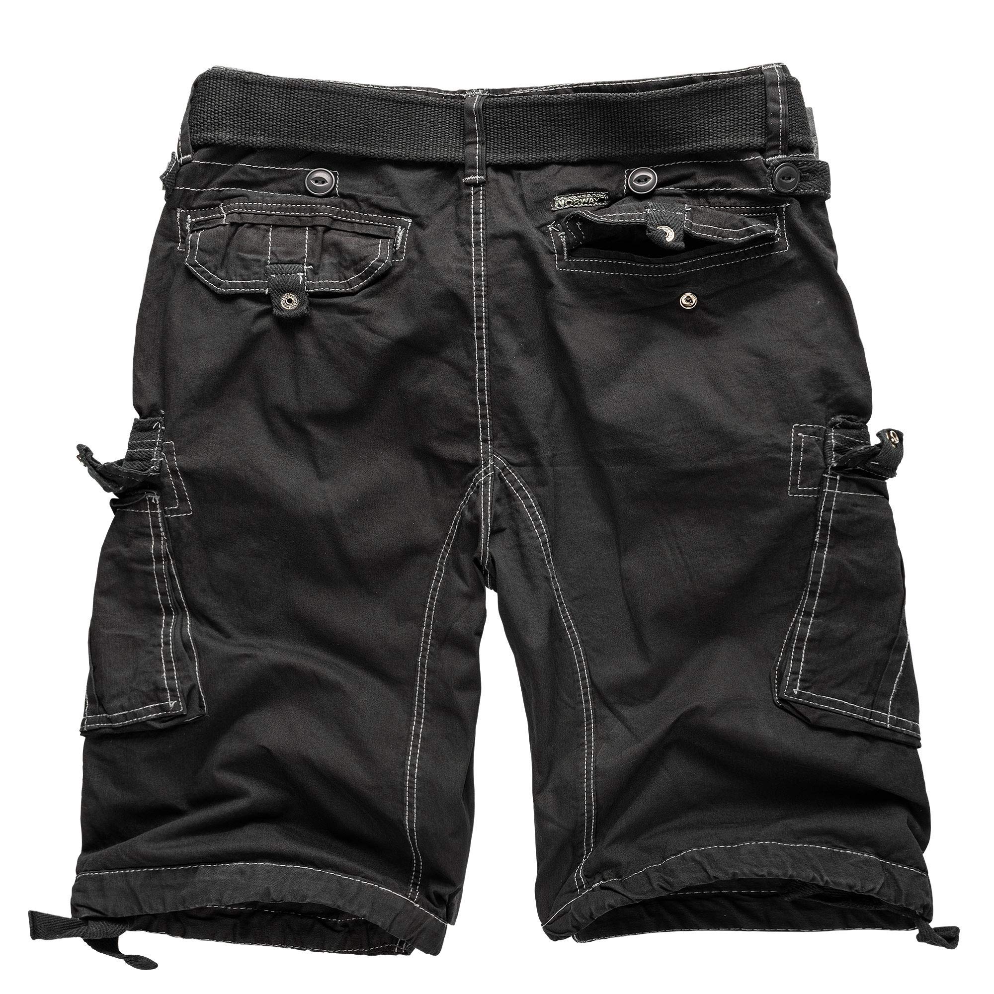 Geographical Norway Cargo Shorts Pantalones Cortos Bermudas con Cinturón Pantalones Cortos Hunter En Bundle con UD Pañuelo
