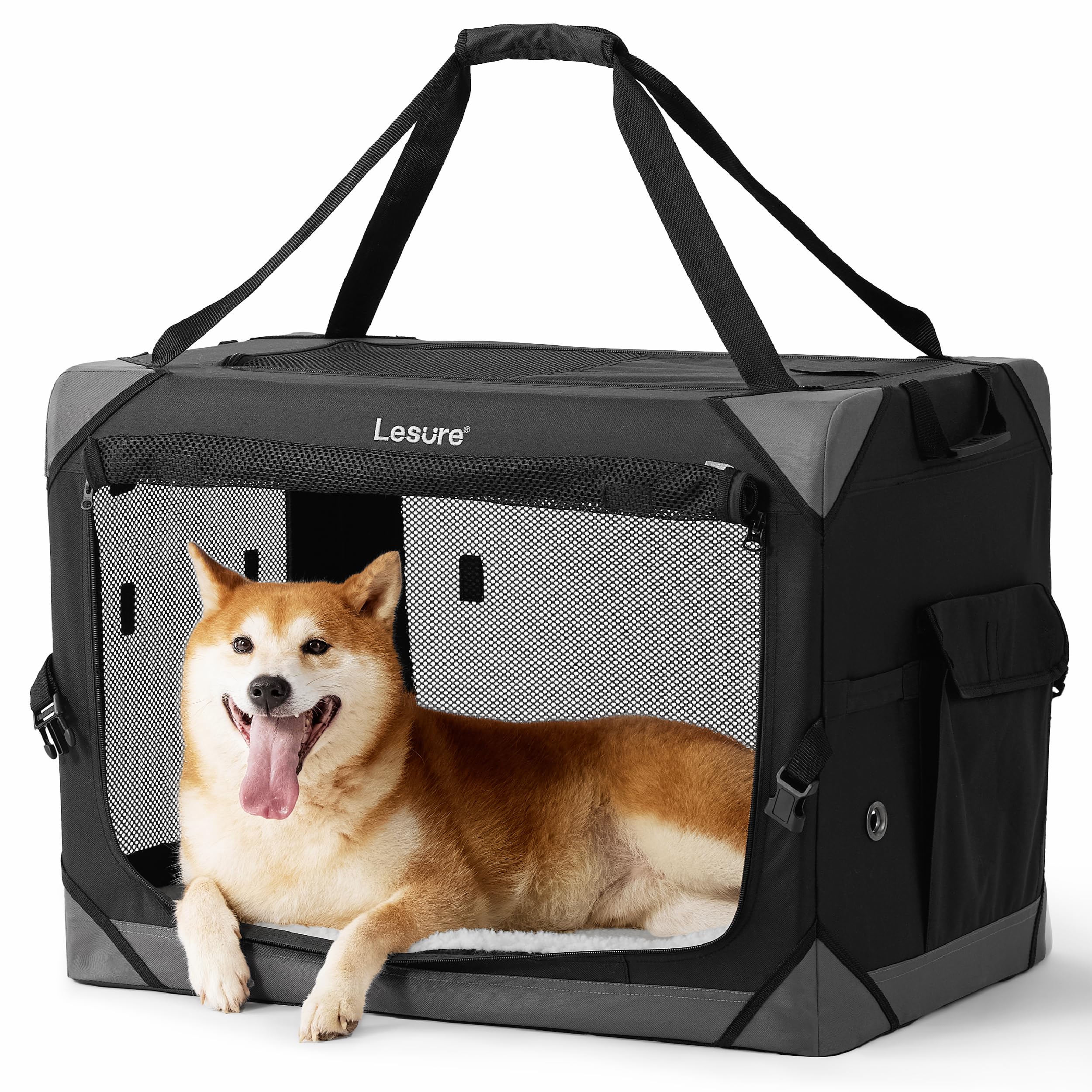 Lesure Dog Travel Crate Large Pet Soft Sided Carriers Dogs