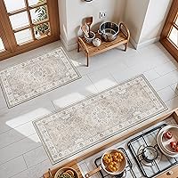 Vista 138 de Alfombra lavable para pasillo, de cocina, para entrada, alfombra suave vintage, antideslizante para interiores, para baño, sala de estar y Ladrillo