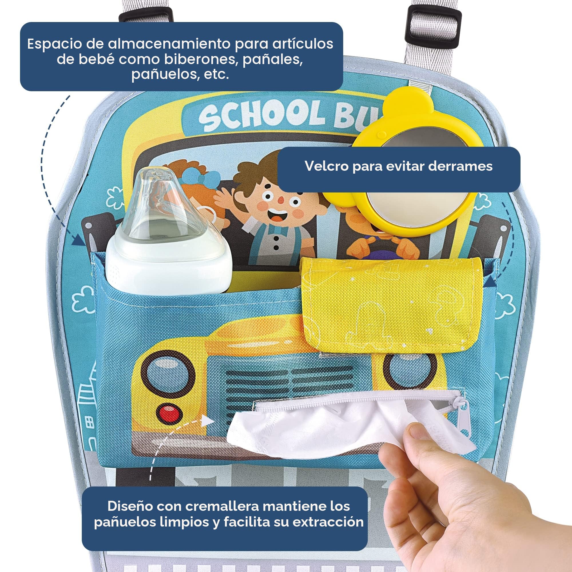 caterbee Asiento de Coche para bebé de Juguete con Volante para Jugar y patear (Volante)
