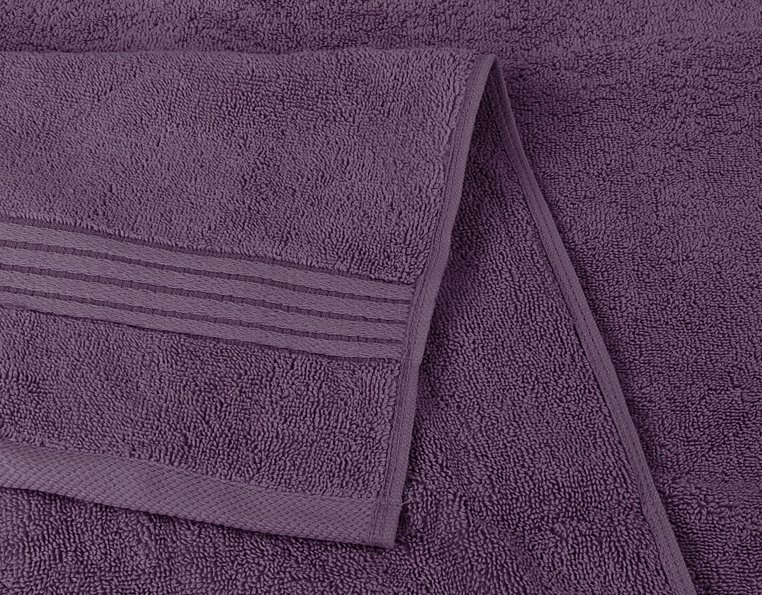 Premium 700 GSM – Set di 8 asciugamani, 2 asciugamani da doccia, 2 asciugamani e 4 asciugamani in cotone – lavabile in lavatrice, qualità alberghiera, super morbido e assorbente di Utopia Towels Plum