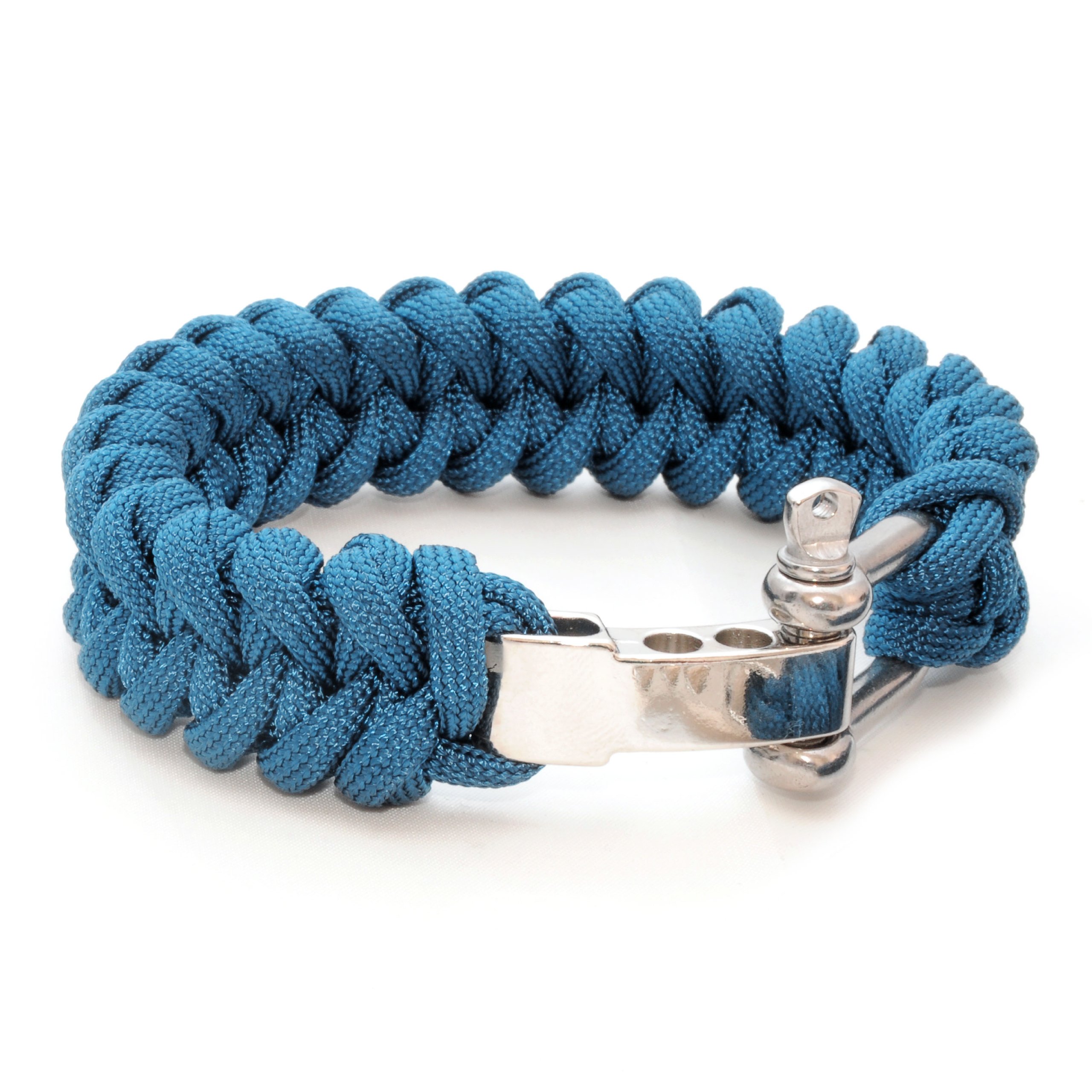 Ganzoo Bracelet de survie à usage universel tressé en paracorde 550 indéchirable (gaine en nylon), avec fermeture à vis en métal inoxydable, réglable