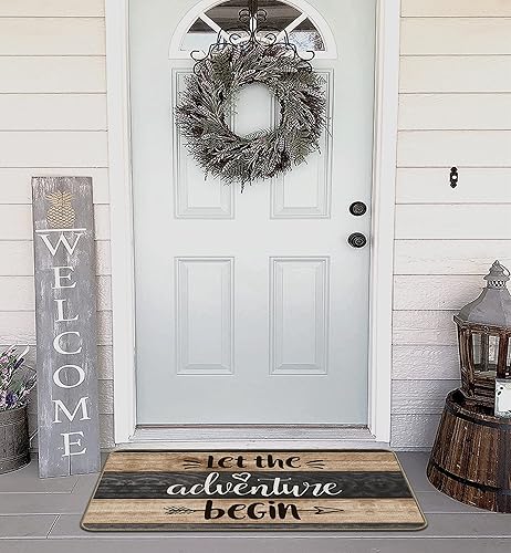 Miniatura 10 de Tapete de bienvenida para puerta de campista, tapete de puerta de campamento de 17 x 30 pulgadas, tapete para puerta de caravana, decoración de