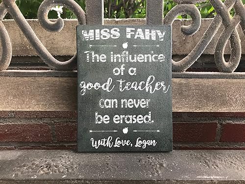 Miniatura 2 de Teacher Christmas Gift, Custom Chalkboard Style Canvas, Personalized For Free, Preschool, Kindergarten