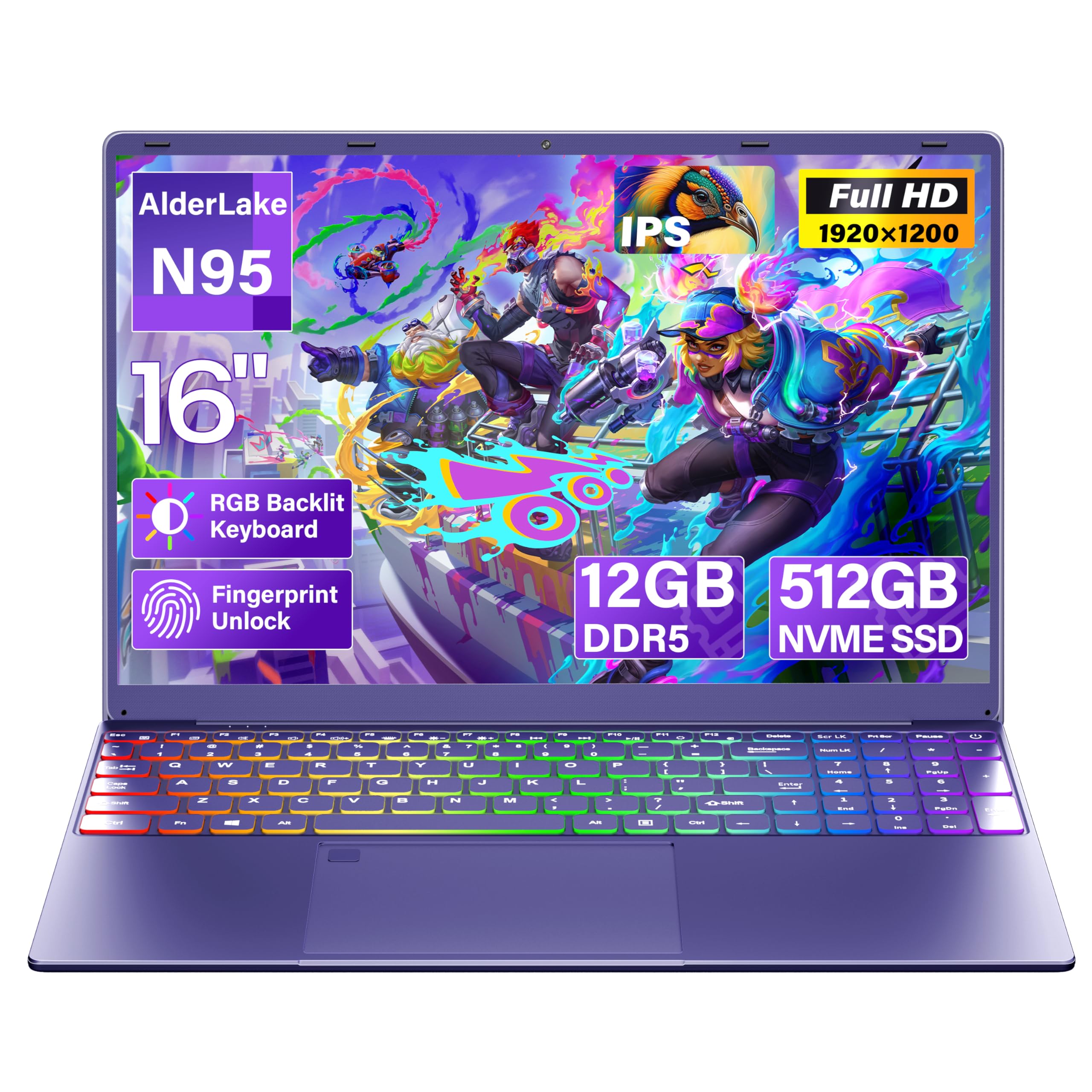 Svikou 16' Purple Laptop