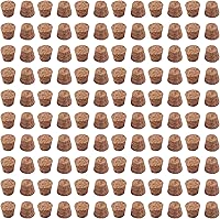 1/2 Inch Mini Tapered Cork Stoppers 120 Pcs Wooden Wine Bottle Corks Reusable Small Bottle Plugs Durable Replacement Wine Stoppers for Jars, Beer Bottles, Apothecary Jars & DIY Crafts