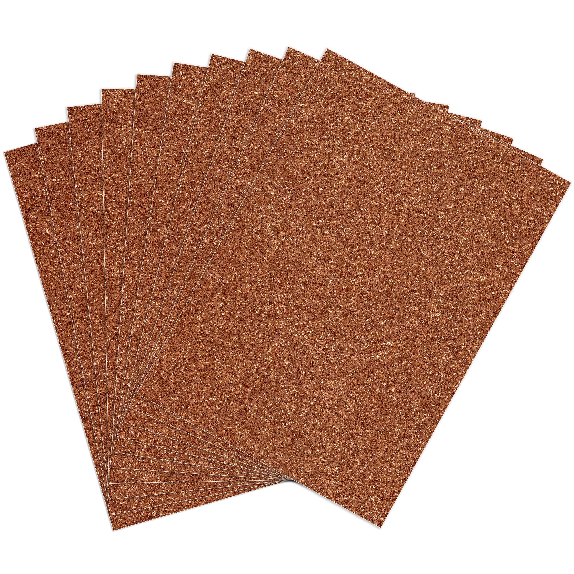 Premium 20-Pack A4 Brown Glitter Card 350gsm by Blitz Craft, Extra Thick Double Sided Non Shed Glitter Cardstock for Cricut, Cake Toppers, Scrapbooking, Wedding Invitations & DIY Craft Paper Projects