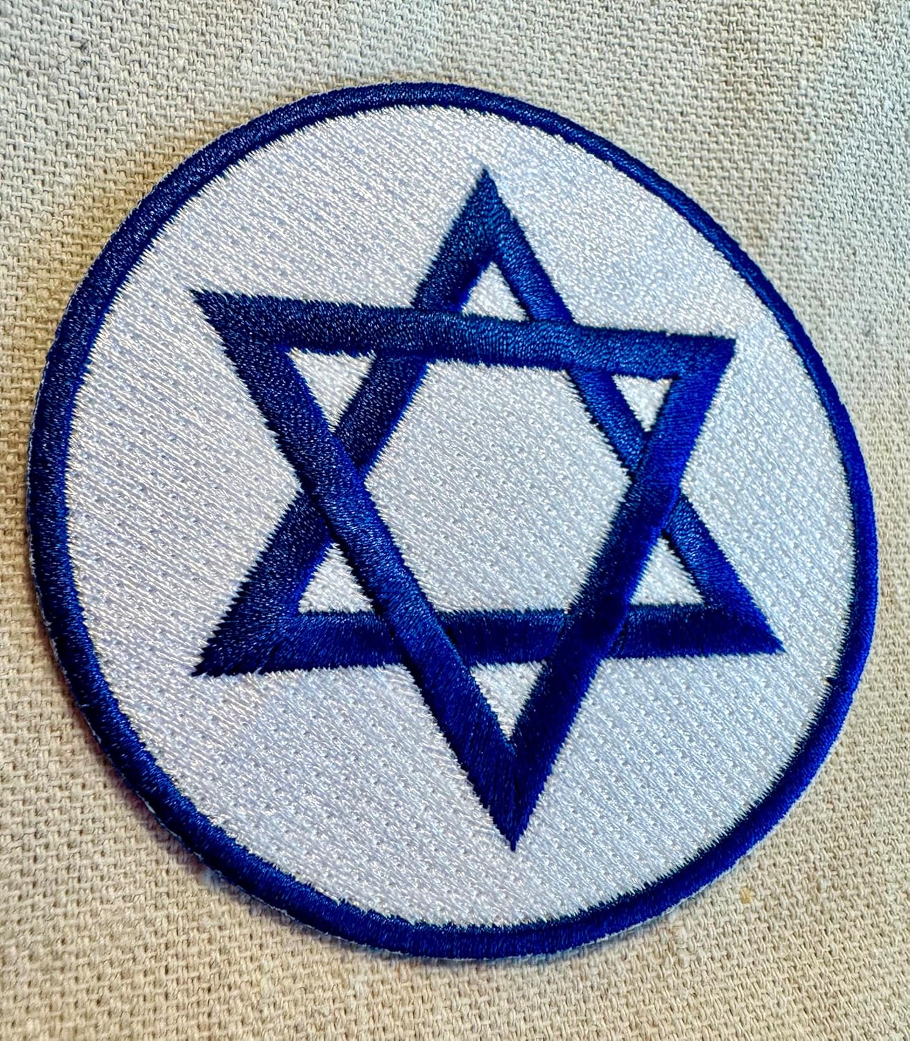 Star of David Embroidered Patch Israel Emblem Jewish Round Logo
