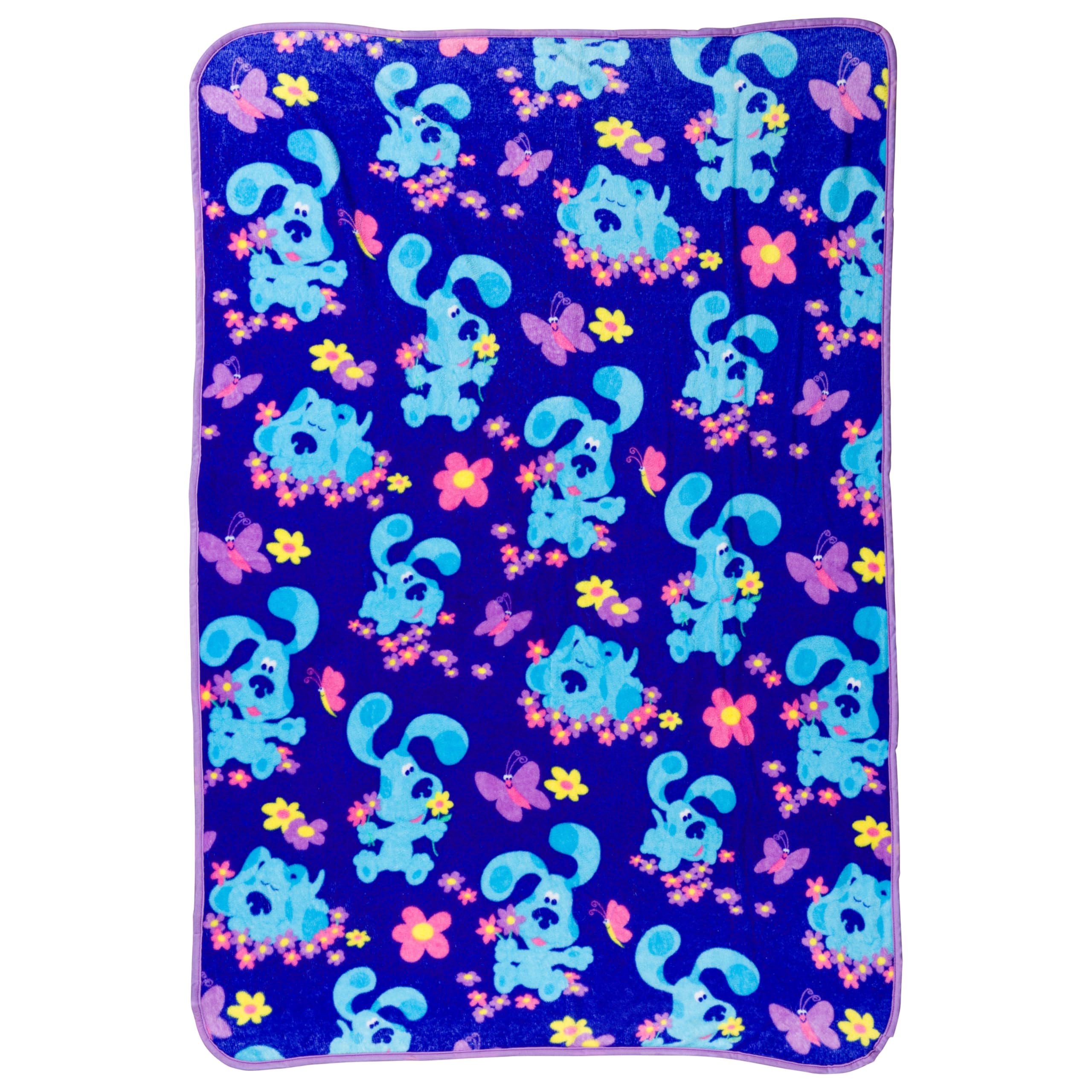 Silver Buffalo Blue's Clues Flowers, Fleece Throw Blanket, 45x60in