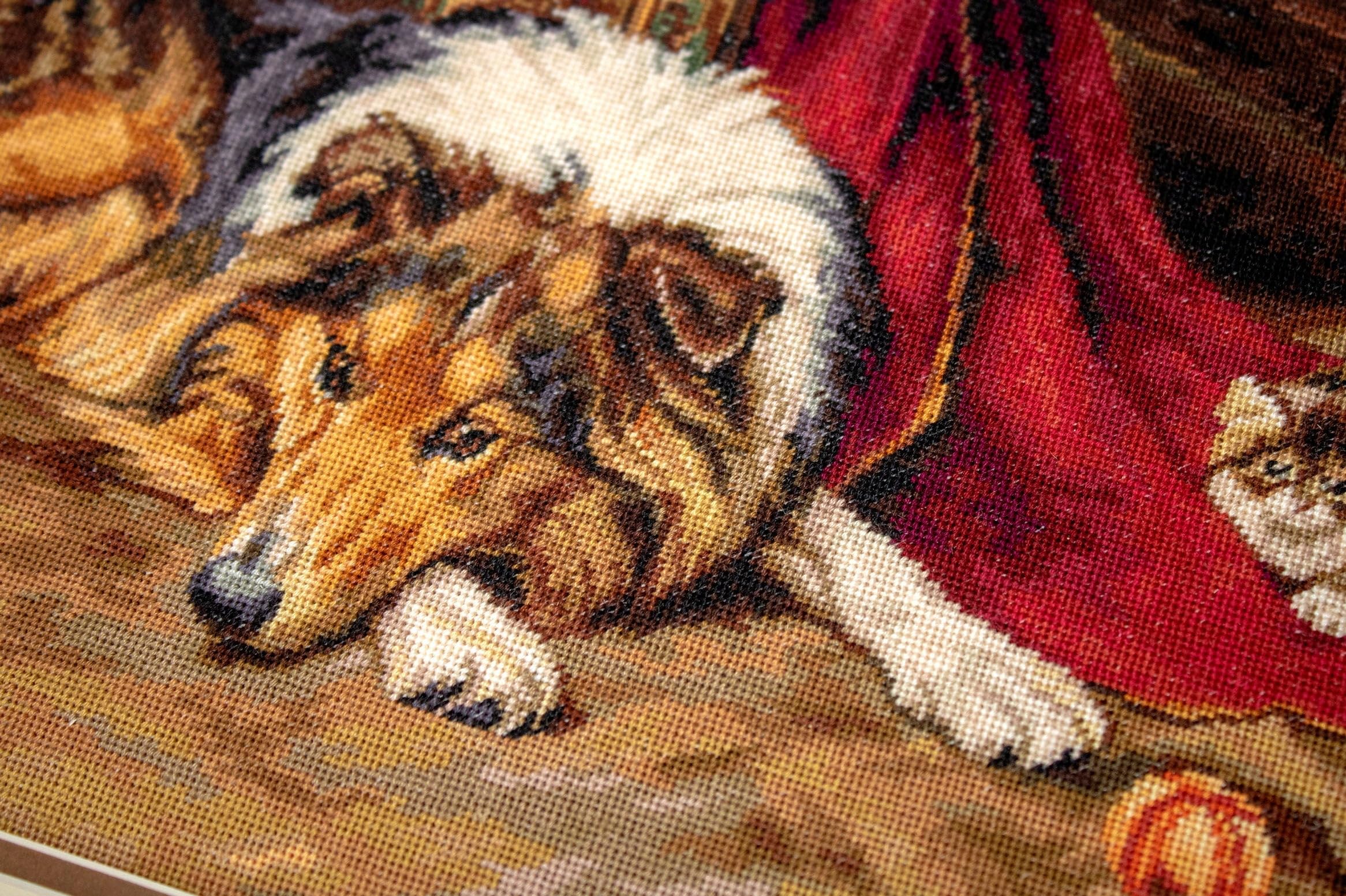 Luca-S B585 zestaw do haftowania krzyżykowego, bawełna, wielokolorowy, 45 x 34 cm