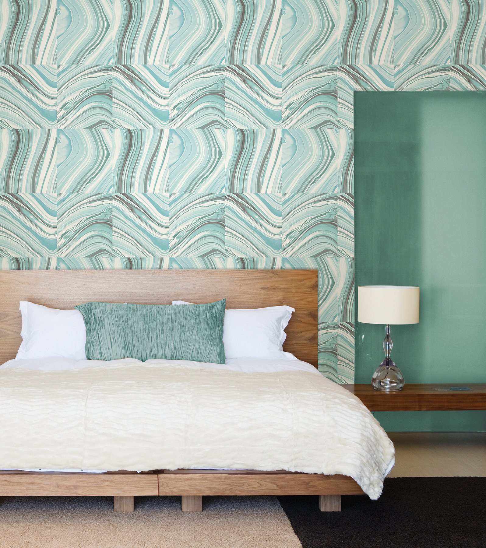 NuWallpaper Metamorphis Peel and Stick Wallpaper, Blue & Green, 549 x 52 x 0.3 cm - Image 3