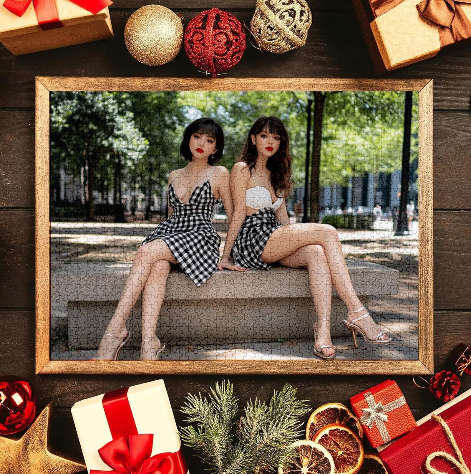 Puzzle Personalizado con Foto, Personalizada Rompecabezas Personalizado Diseña tu Logo Foto o Texto, Personalizado Navidad Halloween San Valentín Parejas Niños Familia Amigos h-4061