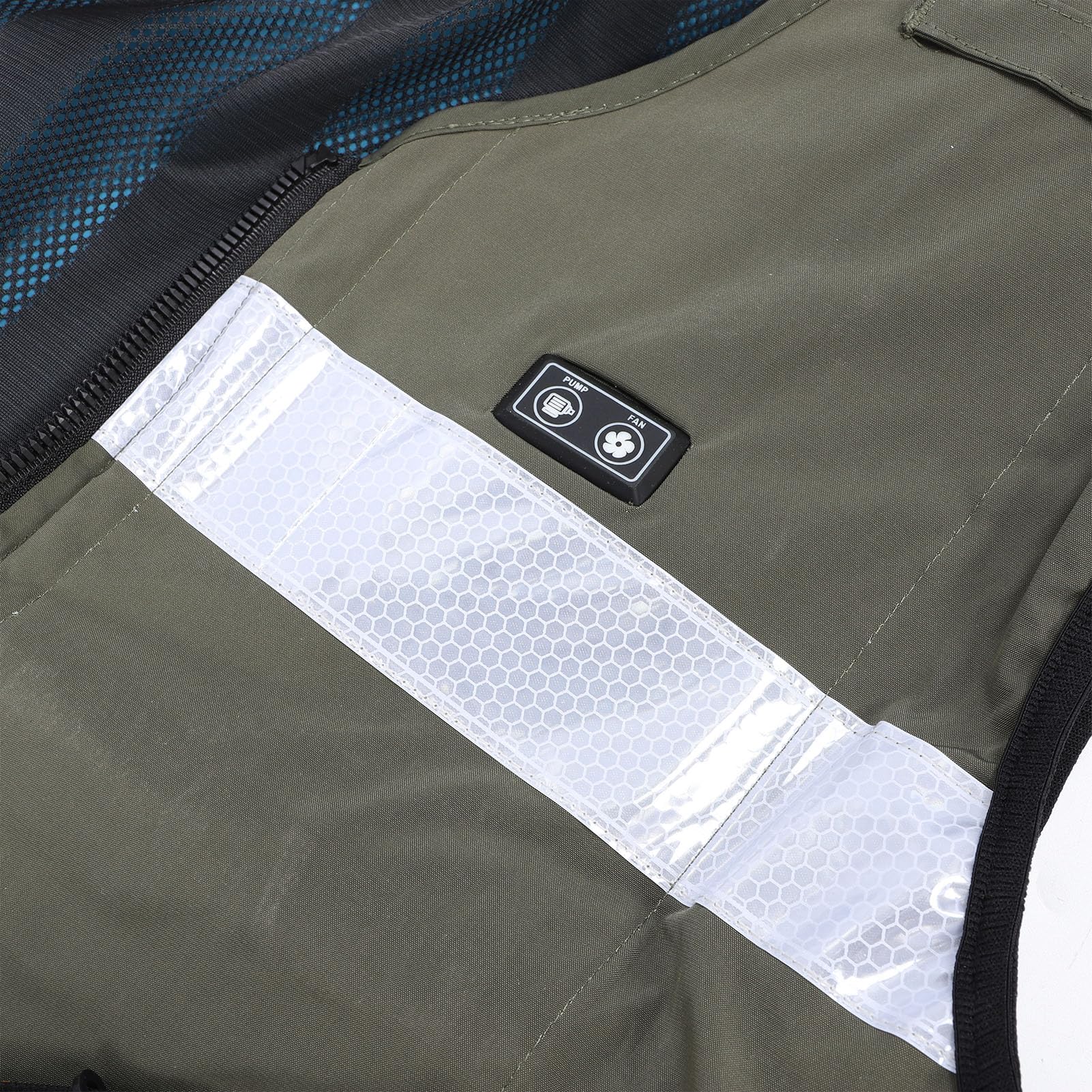 FTVOGUE Chaleco de Refrigeración, Chaleco de Refrigeración por Aire y Agua Ajustable con Tiras Reflectantes para Atletas y Trabajadores Al Aire Libre
