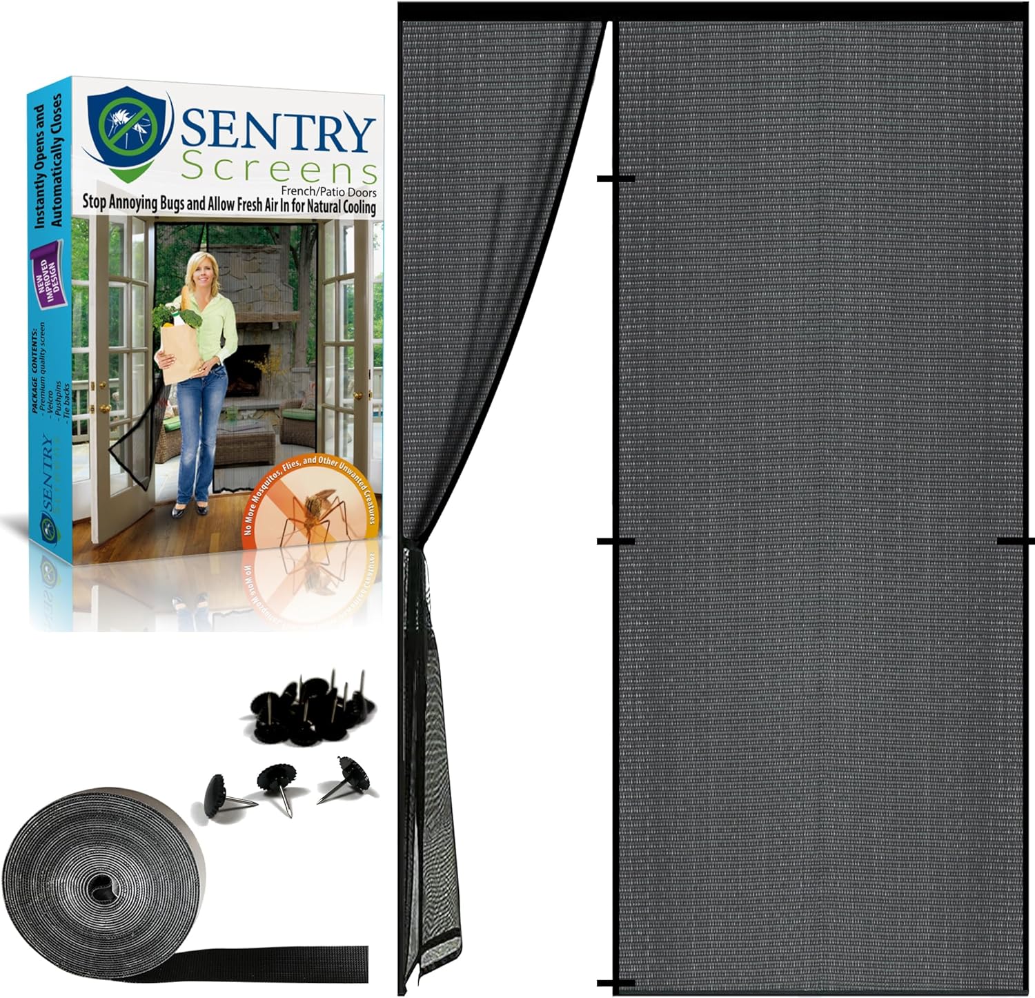 Fiberglass Screen Door For Sliding Patio Door, French Door