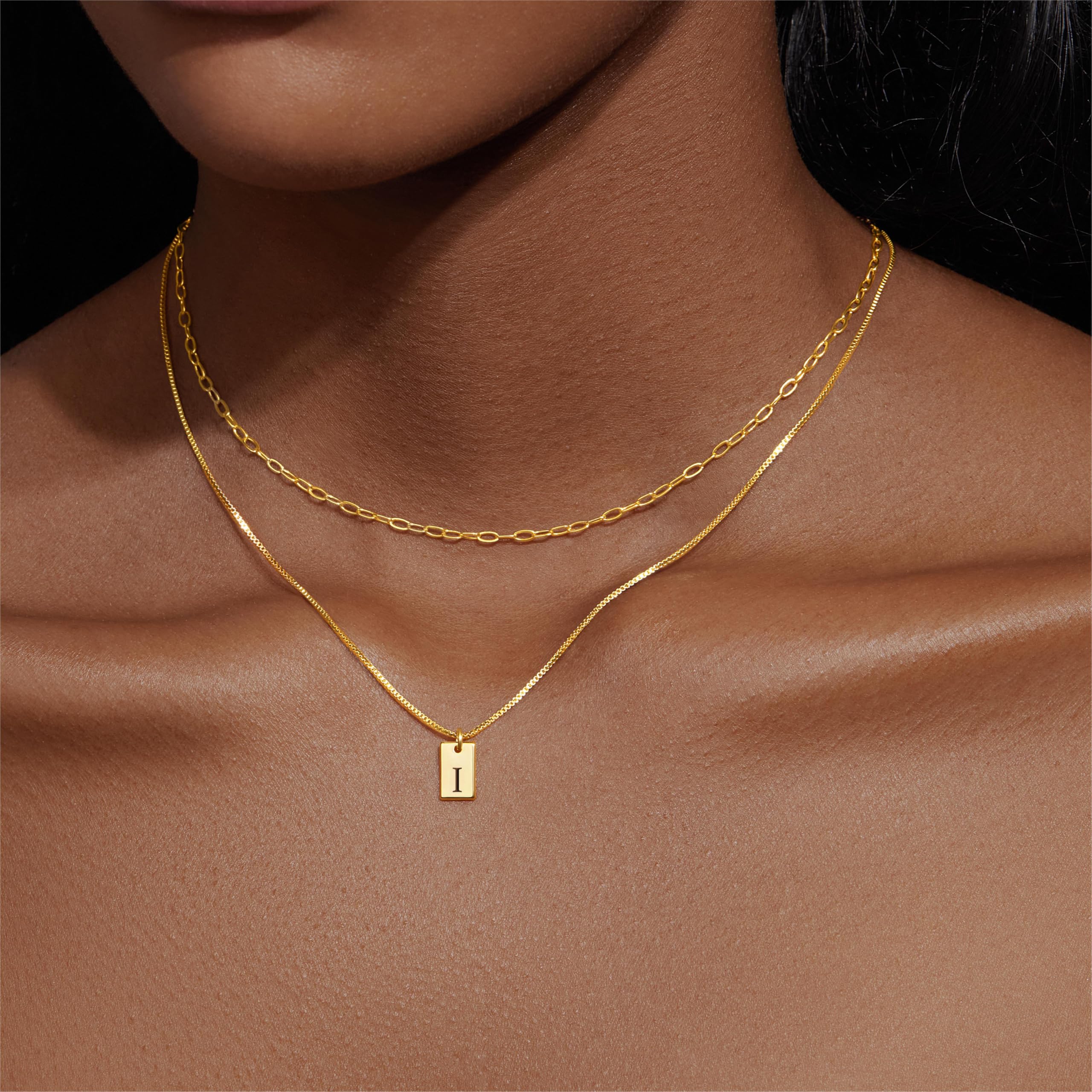 Pulseras de Letra en Oro Dainty para Mujeres, No Tarnición, Largo de Cadena 16 cm Pendentes con Letras Personalizadas y Bolsillo para Estilizar