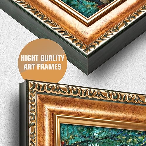 Miniatura 1023 de A&T ARTWORK The Starry Night de Vincent Van Gogh. Tamaño del marco: 36 x 30 pulgadas, tamaño de la imagen: 30 x 24 pulgadas, reproducciones clásicas