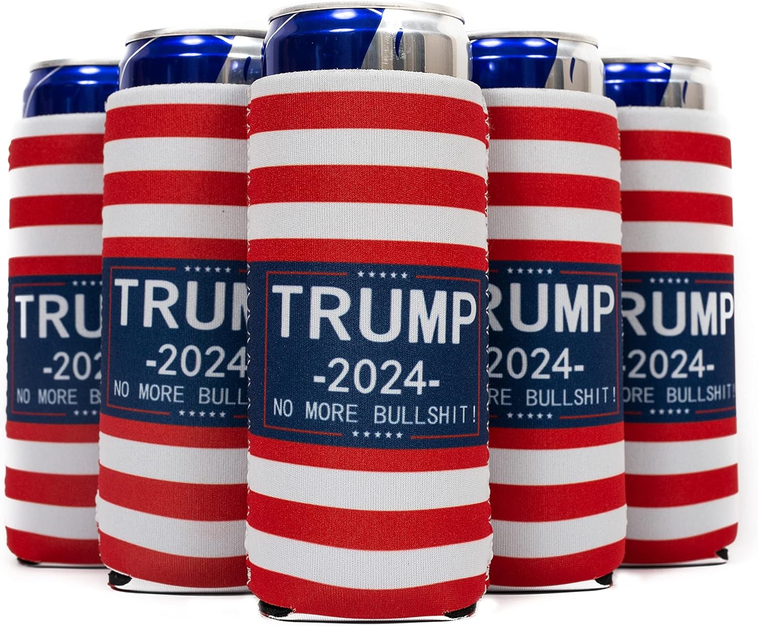 QualityPerfection 6 Slim Can Cooler Sleeves, Beer/Energy Drink Blank Skinny 12 oz Neoprene Coolie, Thermocoolers for 12 oz Tall Skinny Beverage(6, Corrections): Home & Kitchen