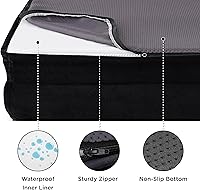 Vista 66 de Bedsure - Cama ortopédica extragrande para perros, sofá cama lavable para perros extragrandes, espuma de soporte con funda extraíble y lavable, negro