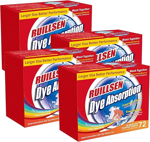Hojas de absorción de tinte, 288 unidades de limpieza para el hogar, suministros de inodoro, lavandería, sin fragancia, colector de color, limpiador