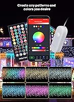 Vista 2 de Brightown - Luces inteligentes de icículos para exteriores, 33 pies, 304 luces LED RGB con 58 modos preestablecidos, control por aplicación