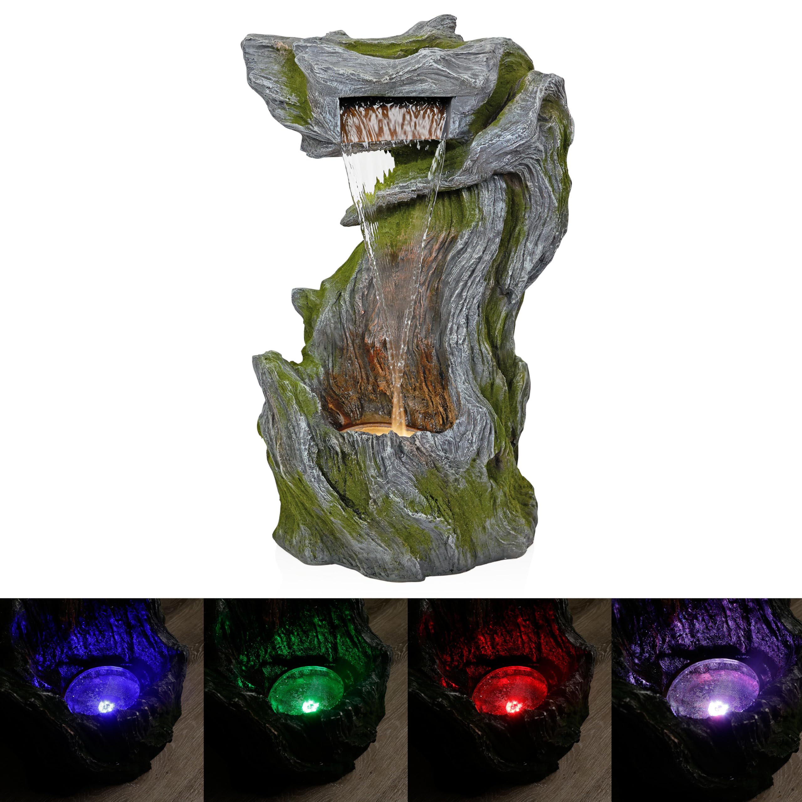 Alpine Corporation WIN1628 Tree Bark Fountain