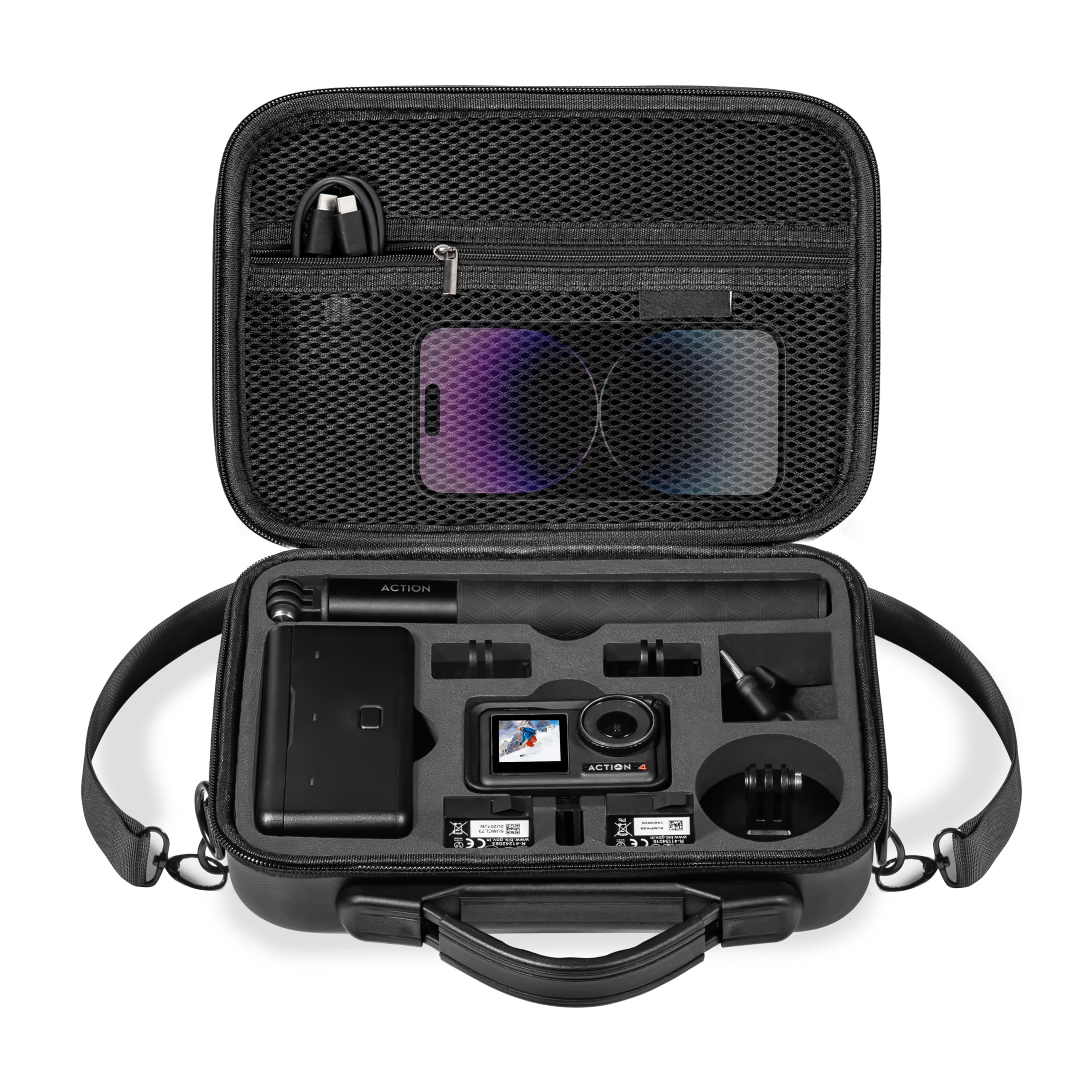 Sac De Rangement Mallette De Transport Pour DJI Osmo Action 5 Pro Caméra De Sport Sac De Voyage Protecteur Résistant à La Pression Et Aux Chocs Sac à Main Sac D'organisation Valise