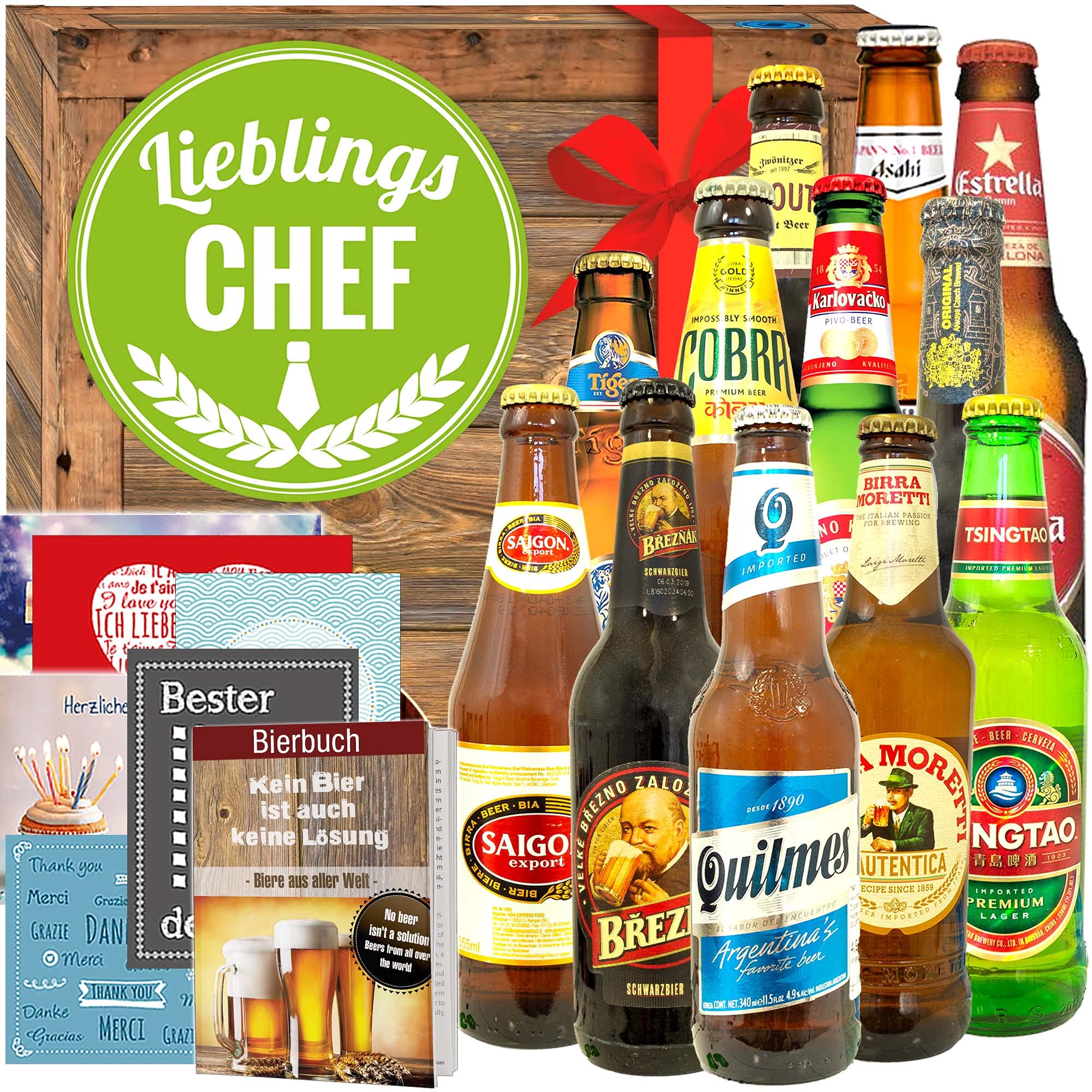 Lieblings-Bruder + Geschenk für den Bruder + 12x Biere Welt