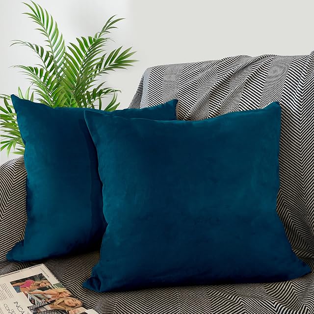 Dreamzie Velvet Pillowcases - For Pillows 50_x_50_cm  Dark Blue