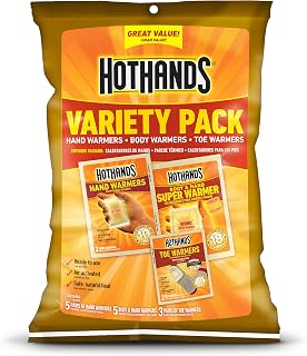 HotHands Long Lasting Safe Natural Odorless Air Activated Warmers Variety Pack