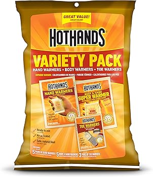 HotHands Toe, Hand, & Body Warmer Variety Pack - Long Lasting Safe Natural Odorless Air Activated Warmers
