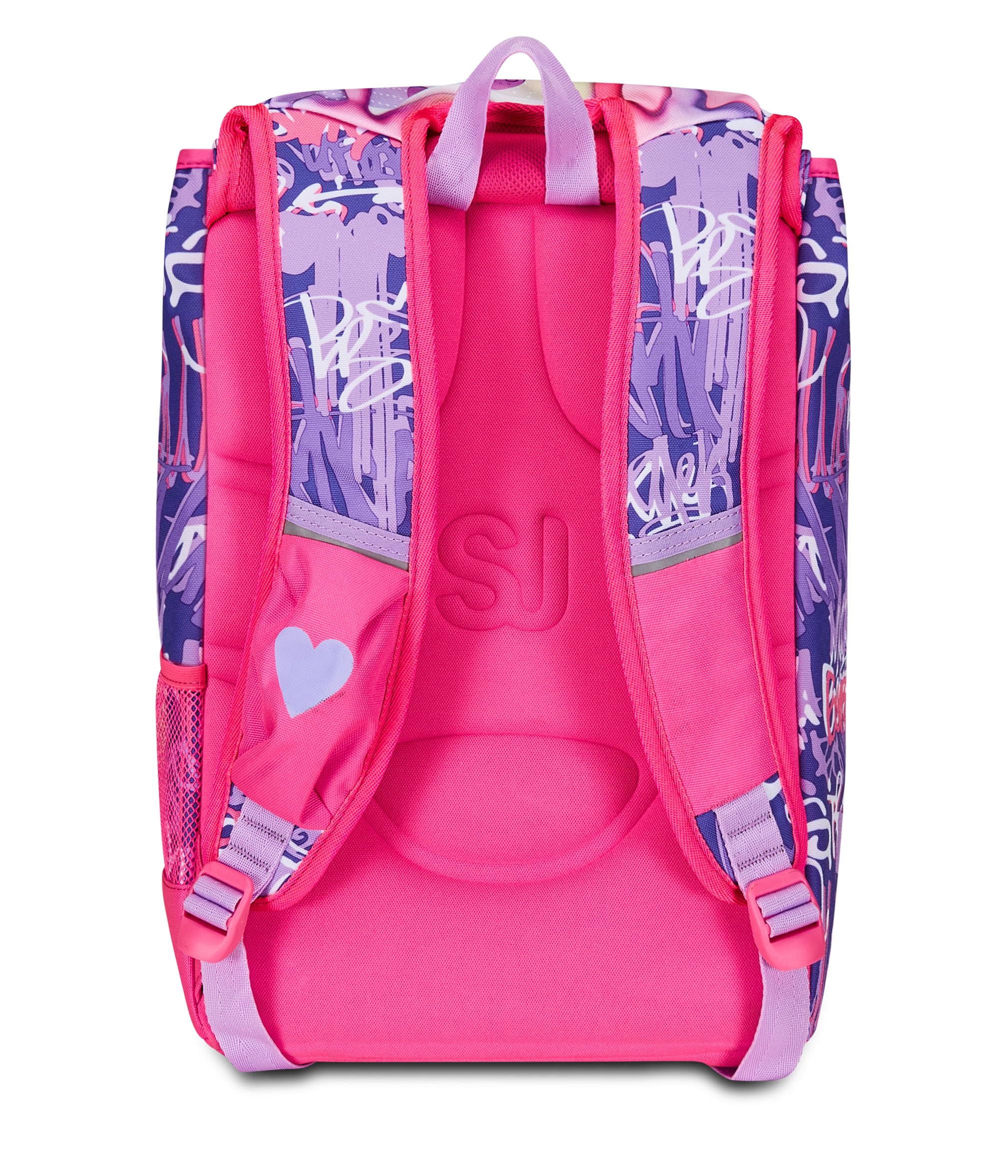 SJ GANG STYLE JAM GANG Zaino Scuola Estensibile, Rosa, Sphere Full Girl, Zaino Doppio Scomparto Estensibile Tramite Zip Laterali, Tasca Porta Borraccia, Scuole Elementari e Medie, Bambina Ragazza