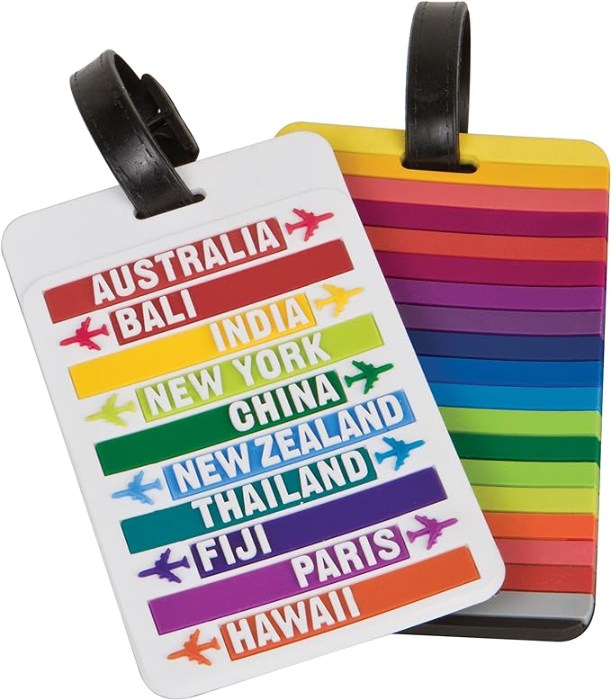 Travelon Set Of 2 Luggage Tags Hot Spots Assorted