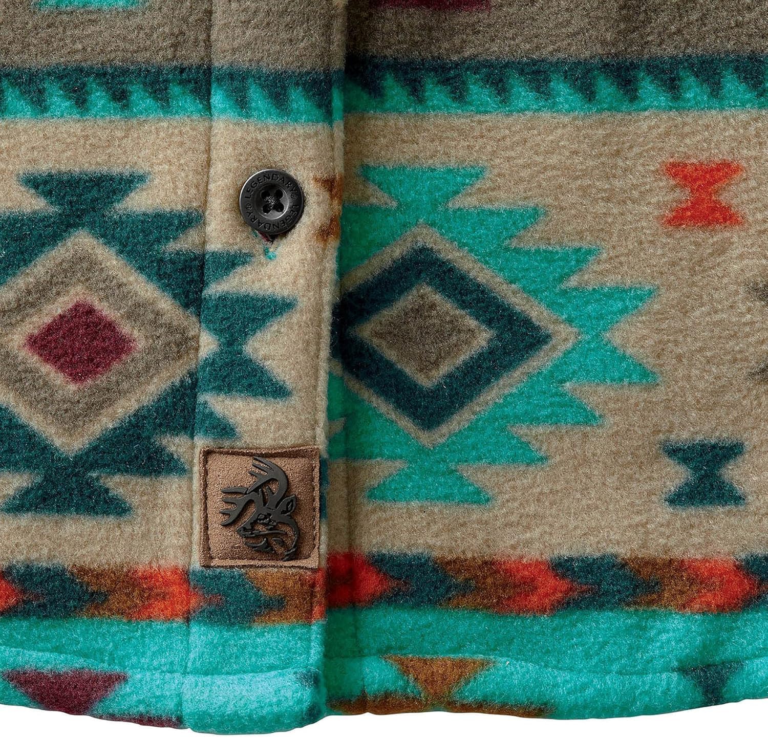 Legendary Whitetails Ladies Trail Guide Fleece Plaid Button Up Shirt - Image 5