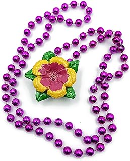 Tropical Flower Blossum Necklace New Orleans Mardi Gras Spring Break Cajun Carnival Festival
