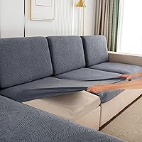 Vista 57 de Funda elástica para sofá seccional, múltiples patrones y colores, diseño de funda de sofá para respaldo (1 unidad)