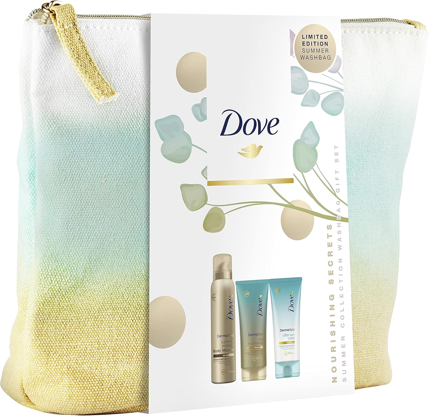 Dove Summer Collection Washbag Gift Set, Derma Spa series Dove Self Tan