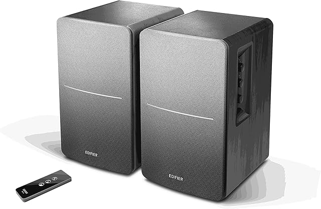 Edifier R1280T Active Bookshelf Speakers - 2.0 Near Field Monitors - Studio Monitor Speaker - Wooden Enclosure - 42 Watts RMS- BLACK