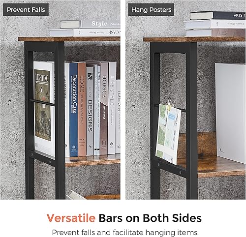 Miniatura 6 de VASAGLE Estantería de cubo, mesa de consola, soporte de TV con 6 cubos de almacenamiento, para oficina, sala de estar, dormitorio, 13 x 47.2 x 31.5
