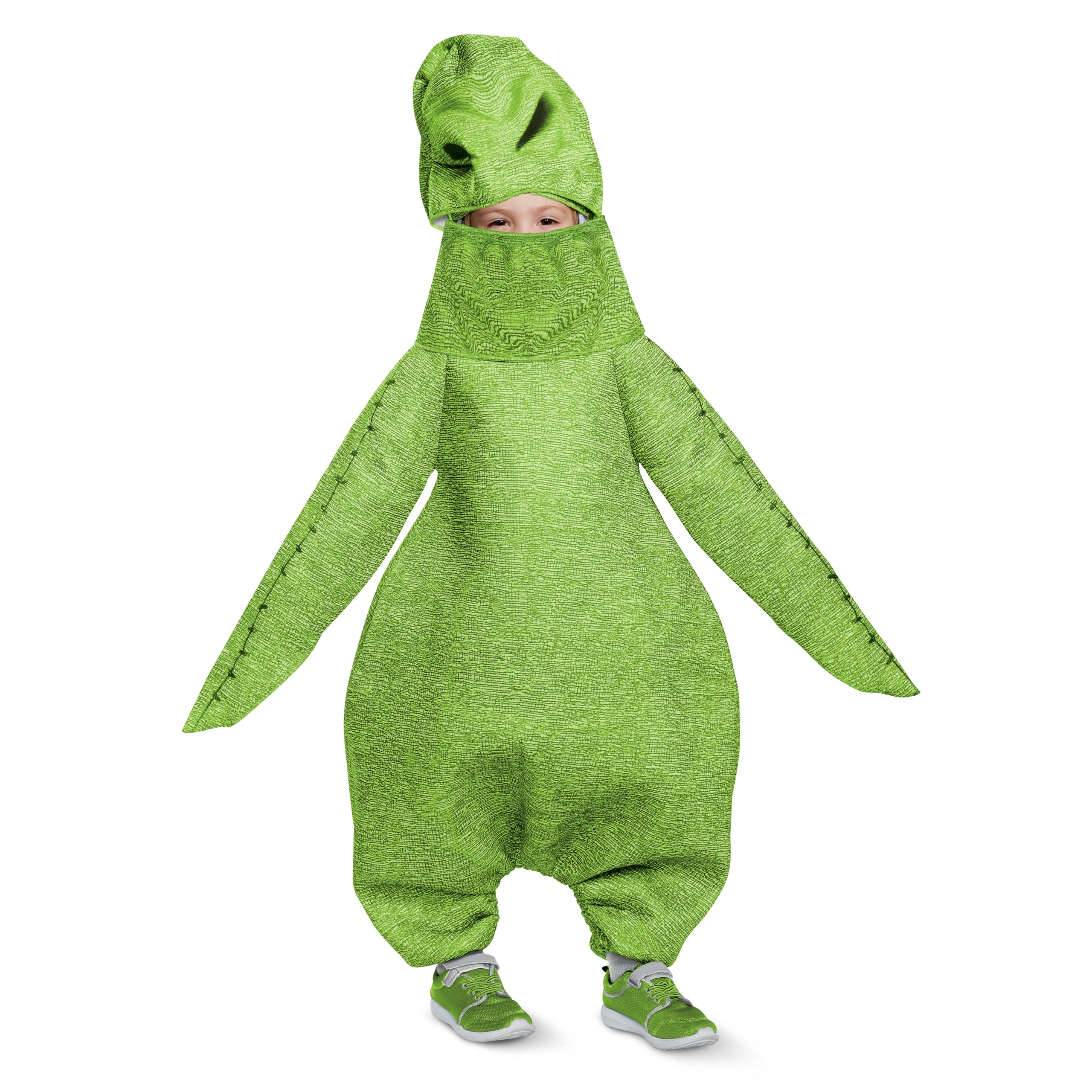 Photo 1 of ***missing headpiece*** Disney Nightmare Before Christmas Oogie Boogie Costume, Official Oogie Boogie Green Costume, Toddler Size (3T-4T)