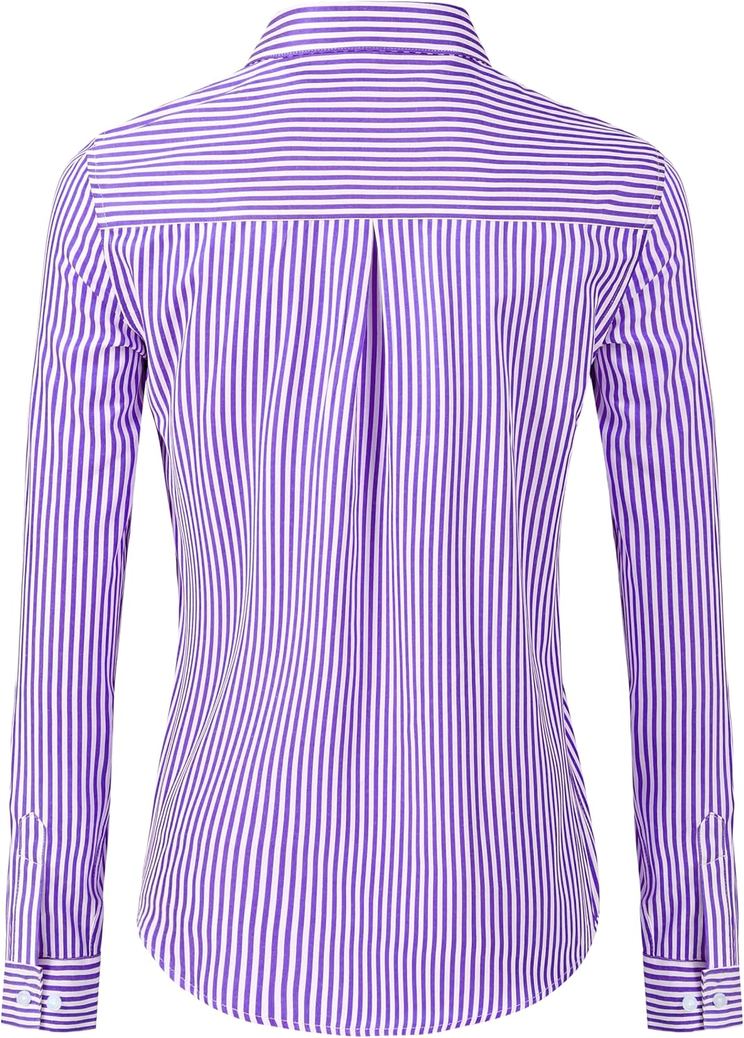 Ruisin Super Soft Wrinkle Free Button Down Shirts for Women Solid Long Sleeve Striped Formal Work Dress Blouses Tops - Image 3