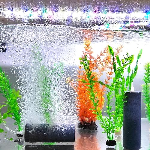 Miniatura 4 de AQUANEAT Paquete de 2 piedras de aire, cilindro de piedra de aire grande, difusor de burbujas aireadoras, accesorios de bomba de aire para