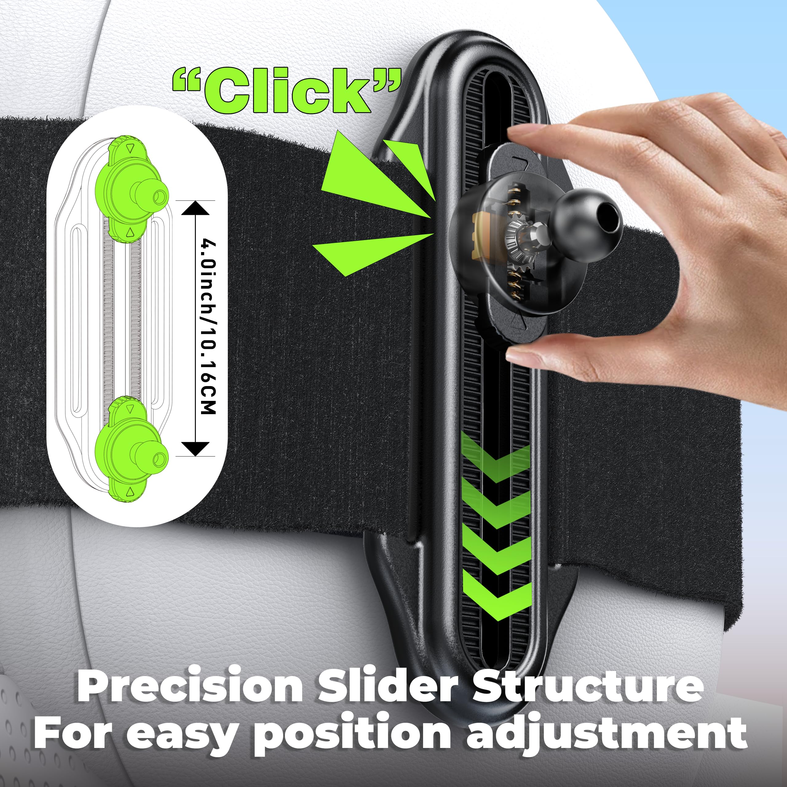 Fixed Headrest Baby Car Mirror Fit Tesla Car Back Seat, Safety Rear Facing Mirror, 100% Shatterproof & Shake-Proof - Image 3