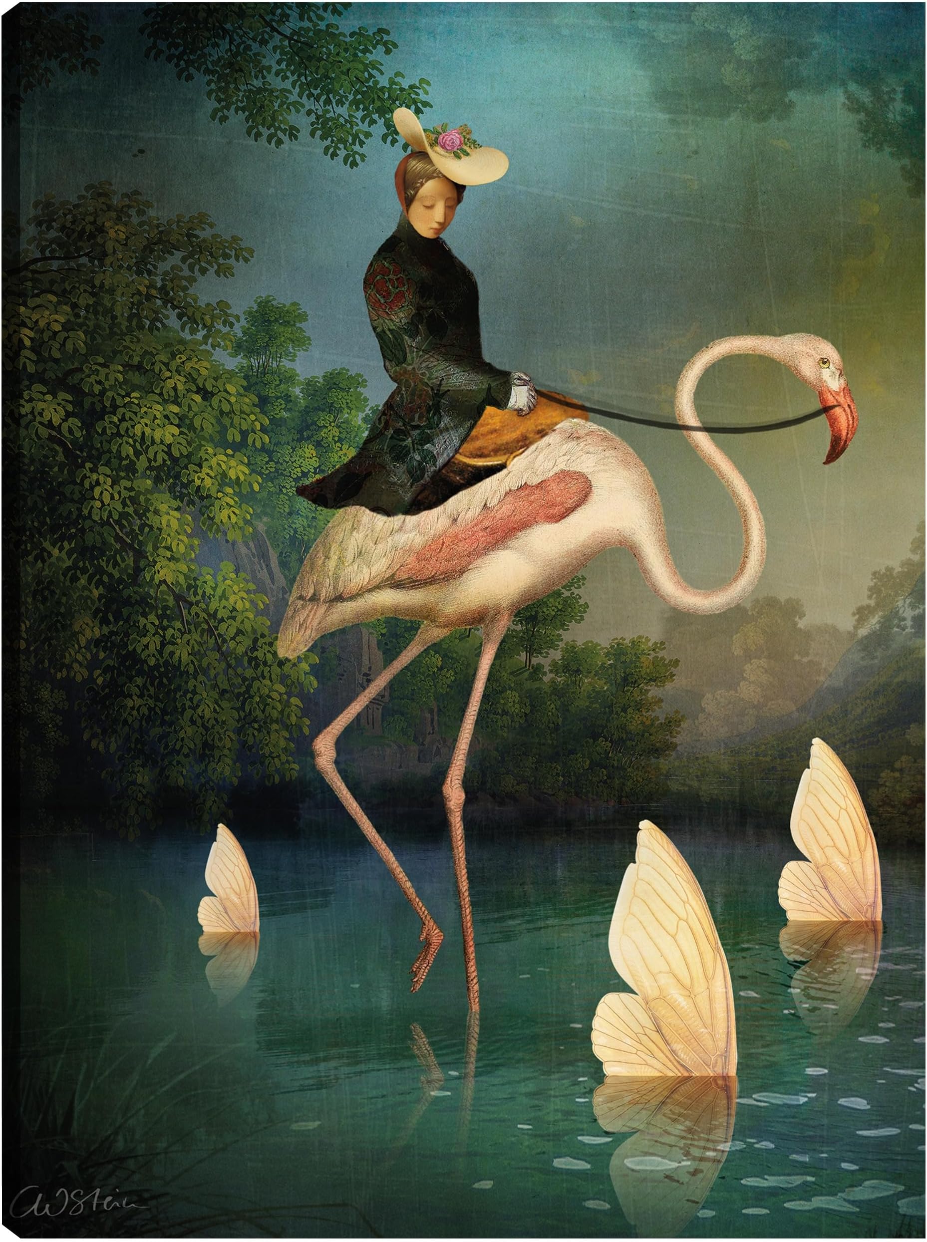 Fine Art Canvas Le-passage Canvas Wall Decor by Artist Catrin Welz-Stein for Living Room, Bedroom, Bathroom, Kitchen, Office, Bar, Dining & Guest Room - Ready to Hang - 21 in x 28 in